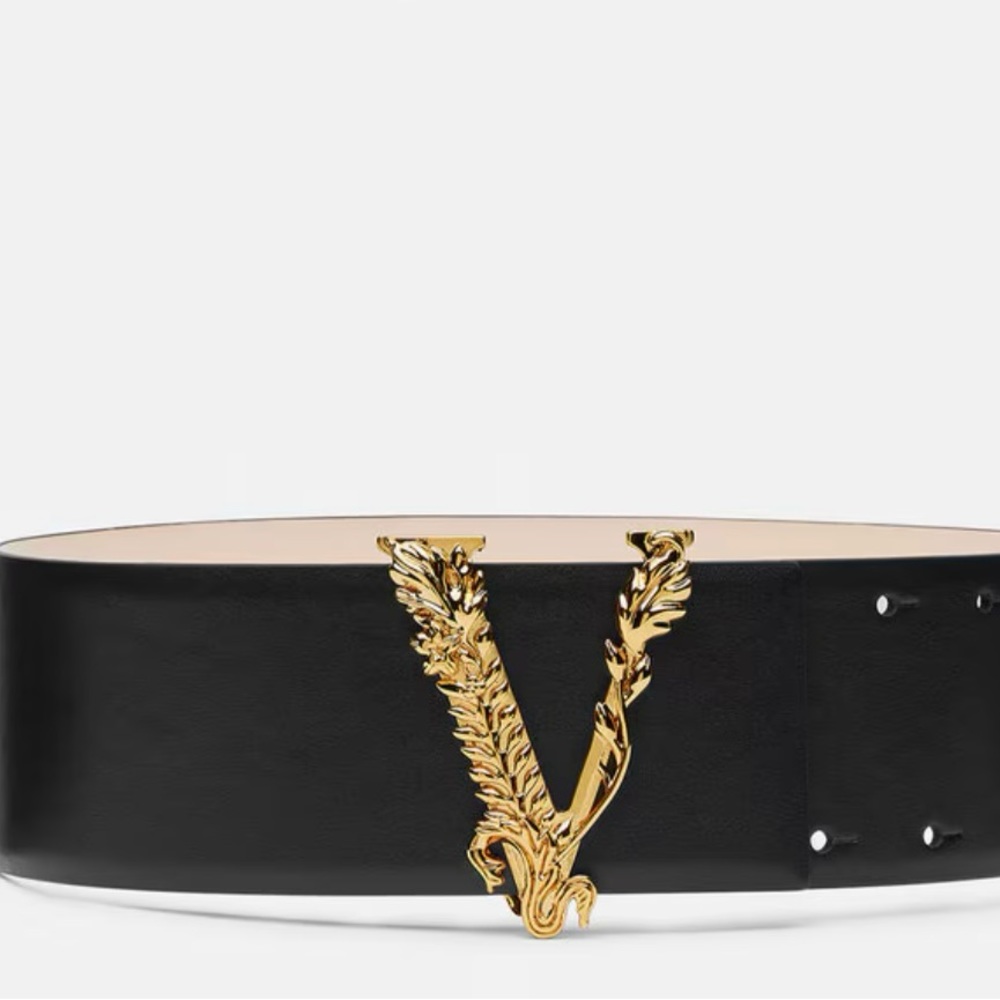 NEW VIRTUZ WIDE LEATHER VERSACE BELT